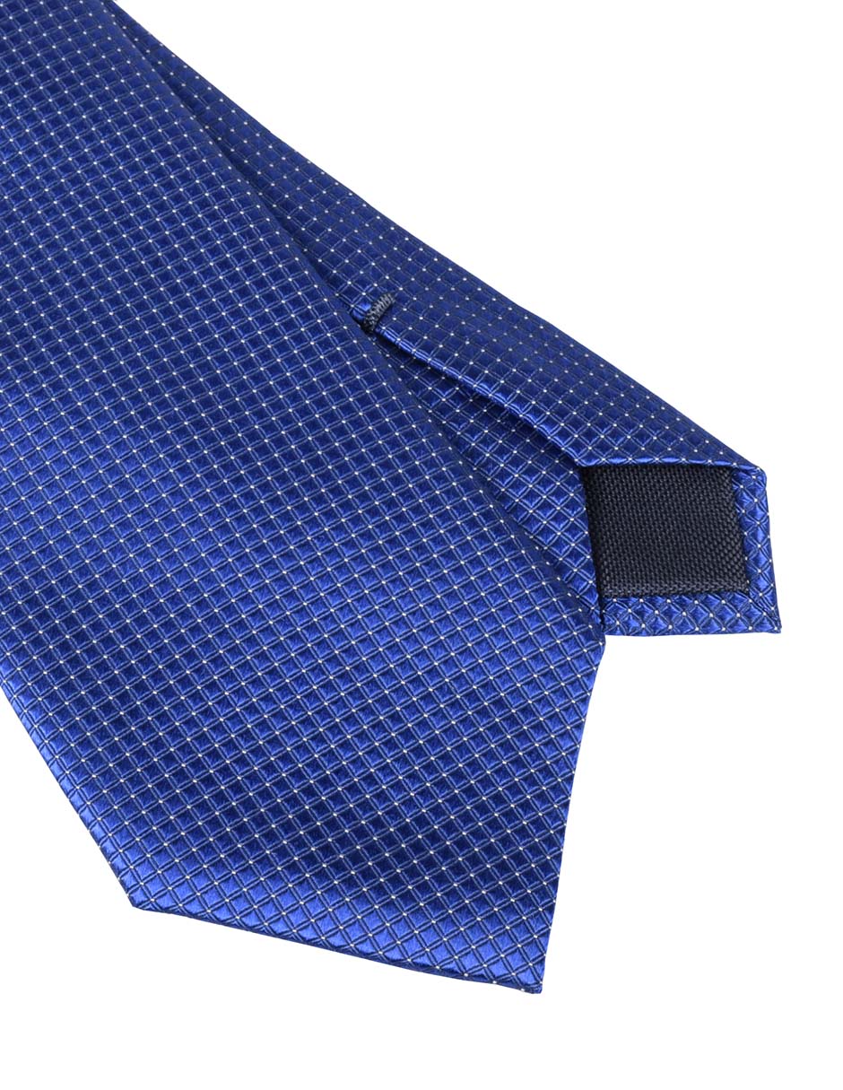 Corbata regular de seda estampado a cuadros para hombre 2