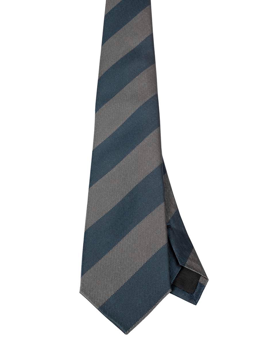 Corbata regular de seda estampado a rayas para hombre