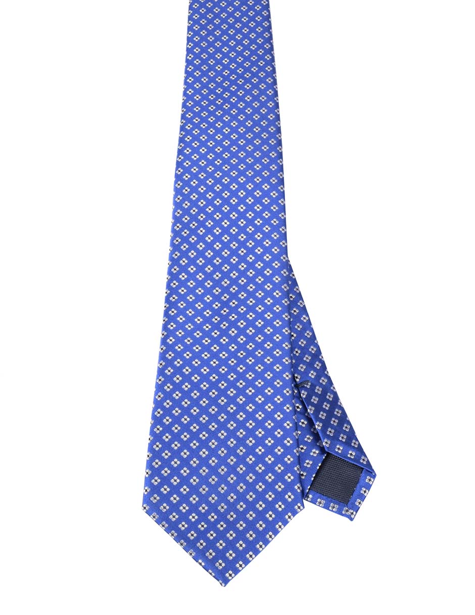 Corbata regular de seda estampado a cuadros para hombre