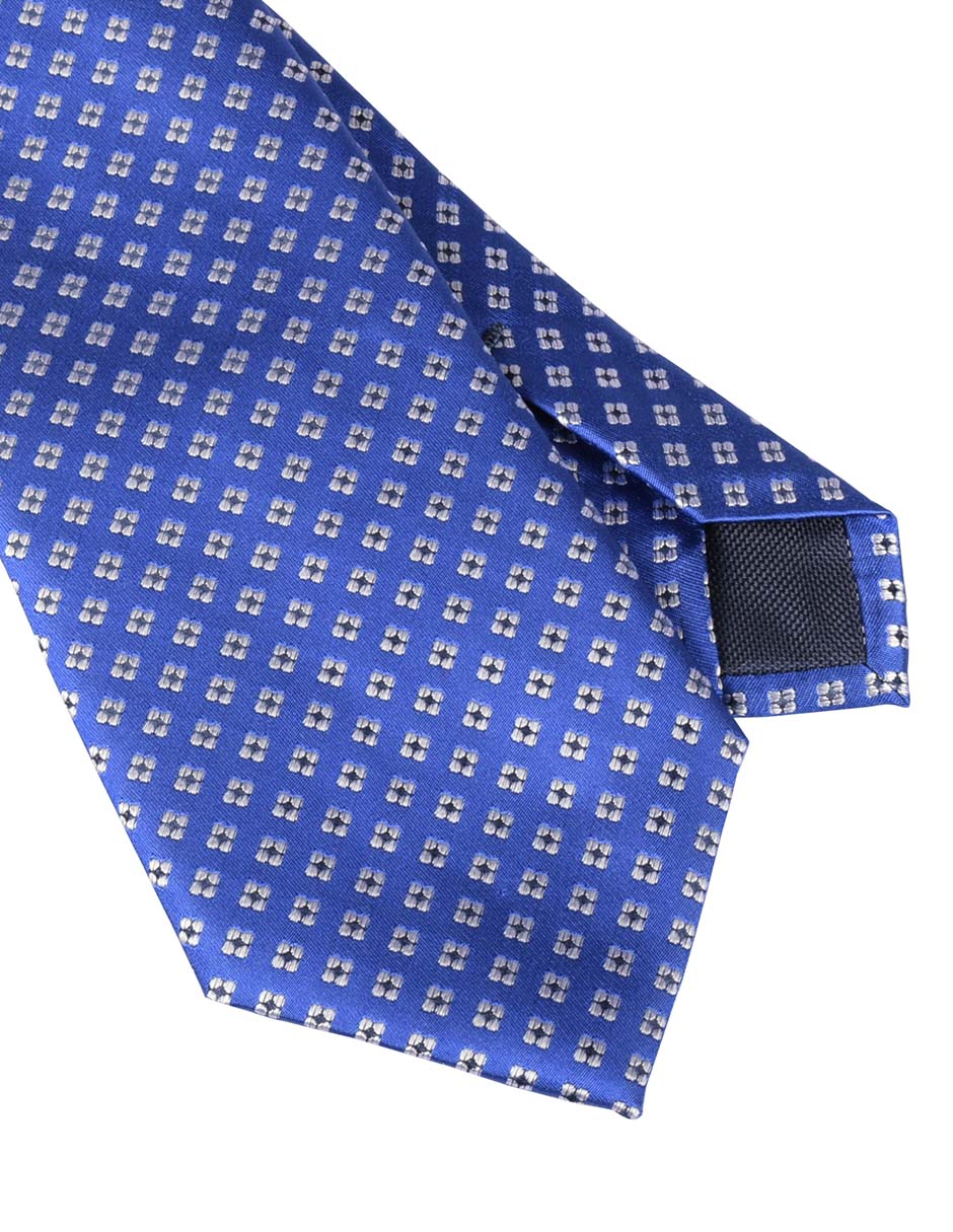 Corbata regular de seda estampado a cuadros para hombre 2