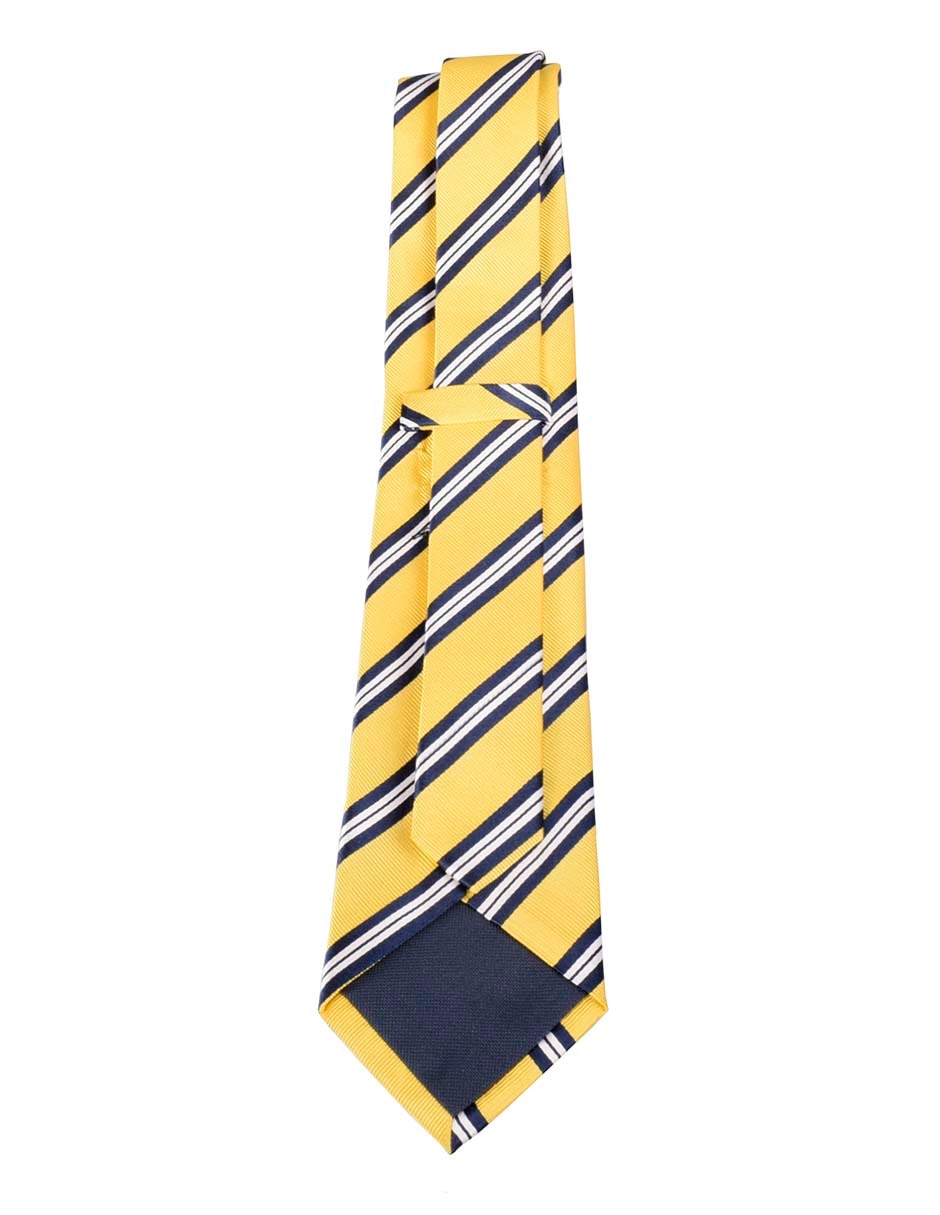 Corbata regular de seda estampado a rayas para hombre 3