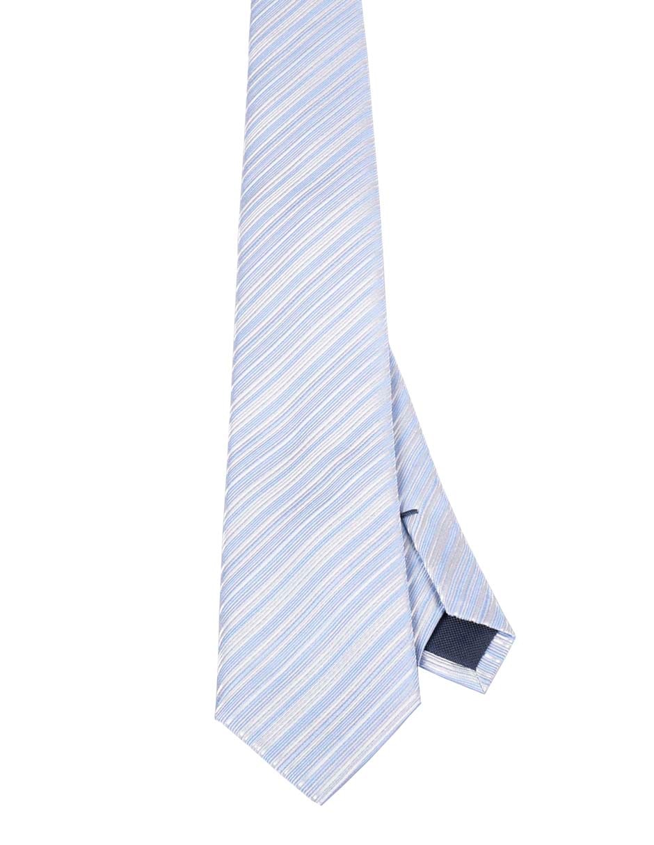 Corbata regular de seda estampado a rayas para hombre