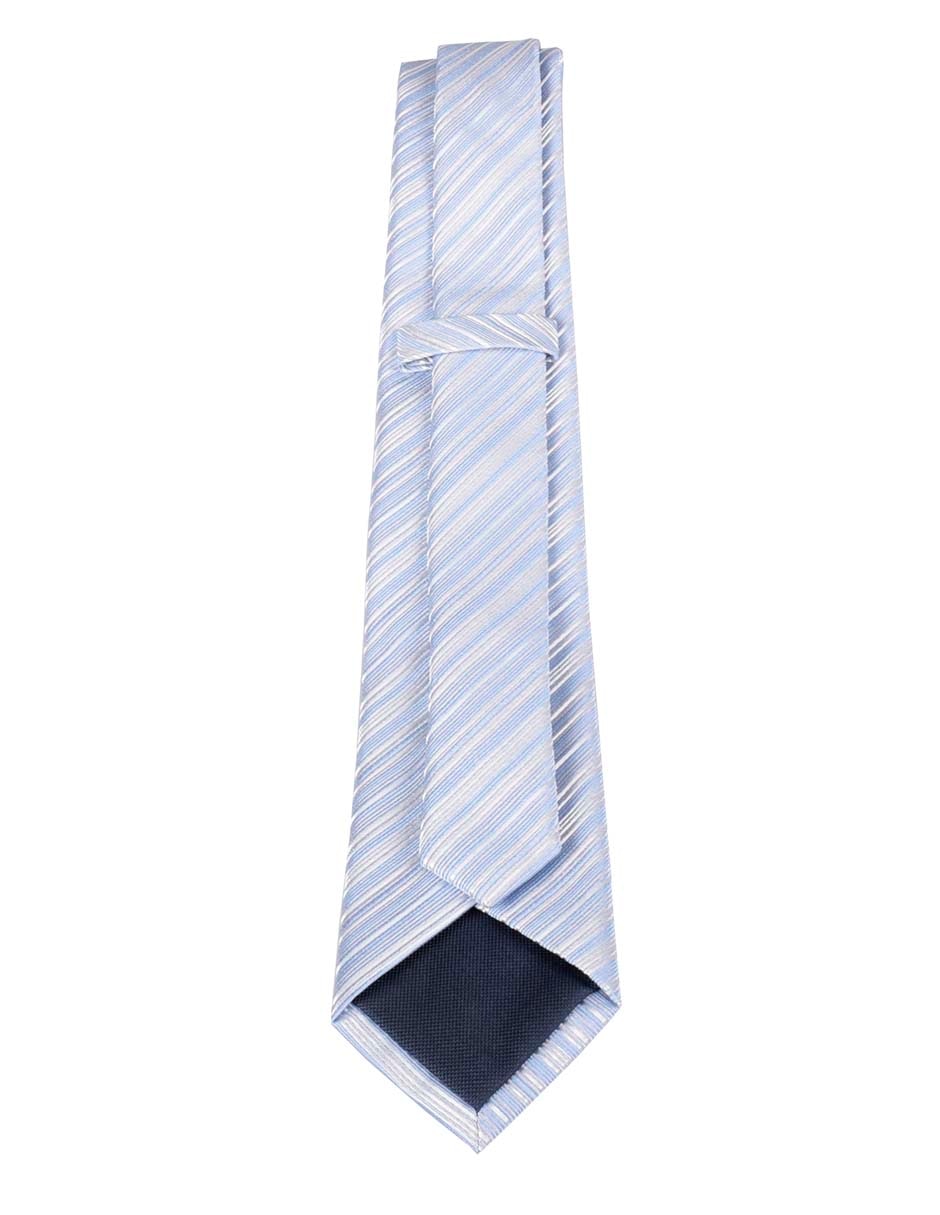 Corbata regular de seda estampado a rayas para hombre 3