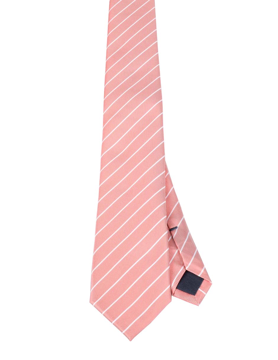 Corbata regular de seda estampado a rayas para hombre