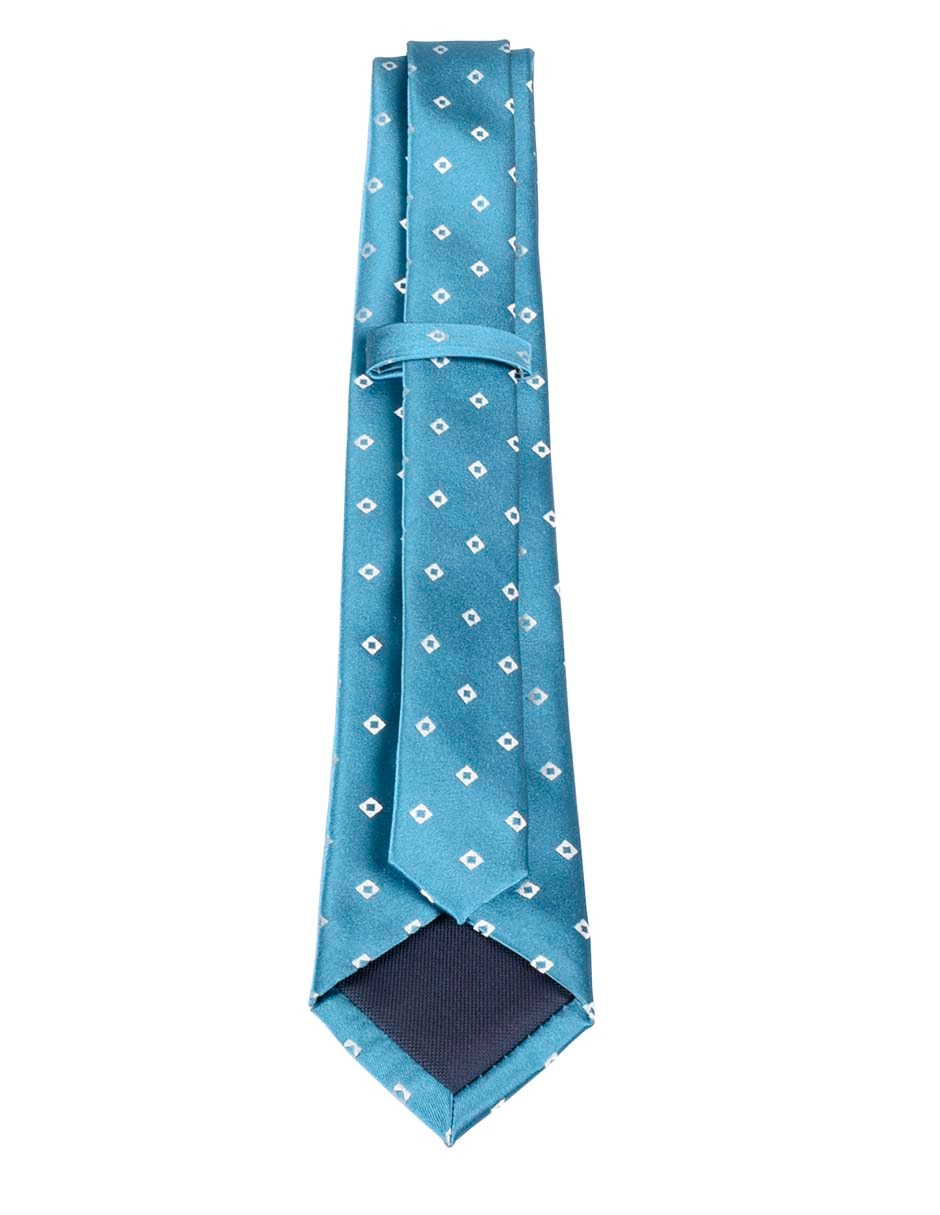 Corbata regular de seda estampado a cuadros para hombre 3