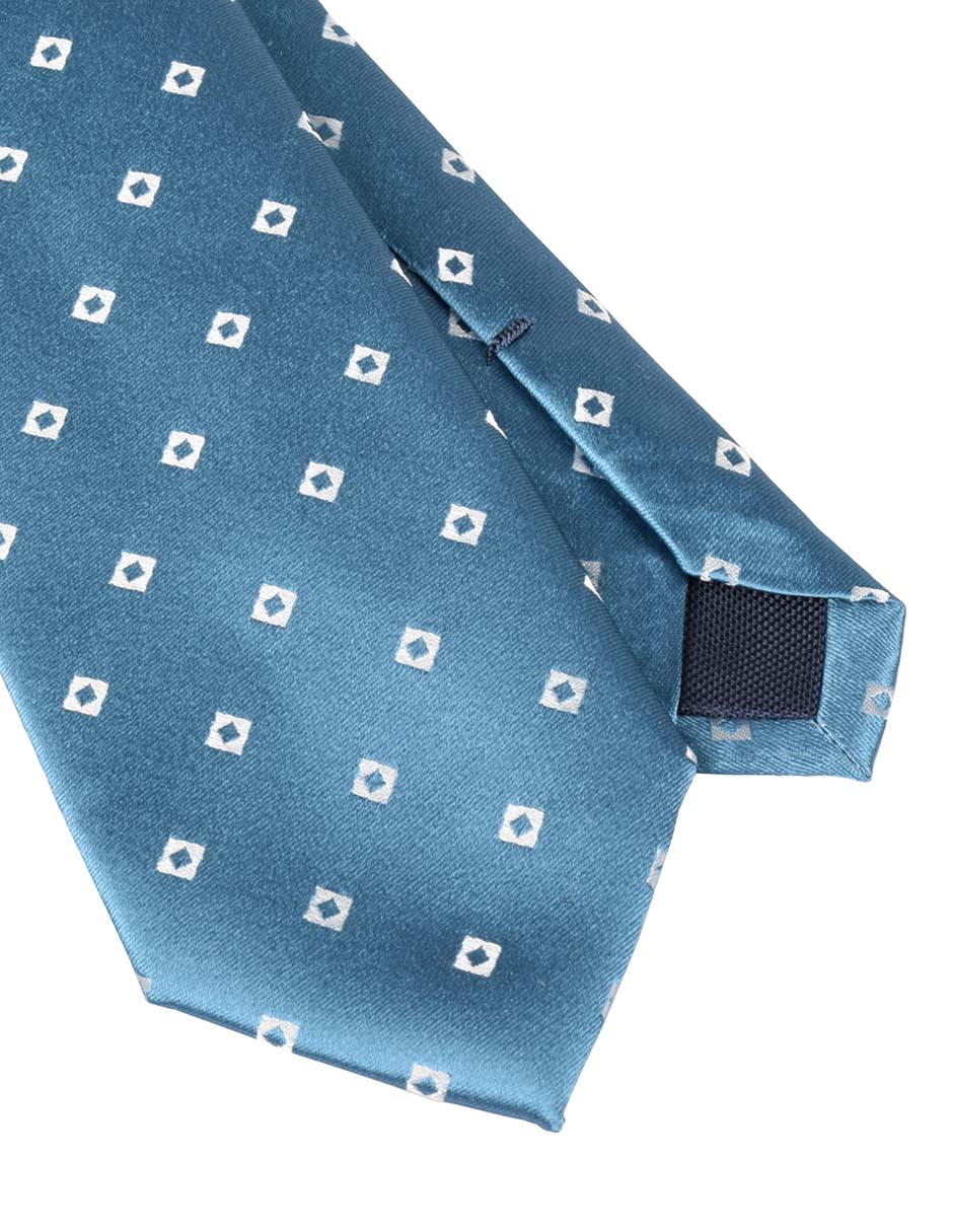 Corbata regular de seda estampado a cuadros para hombre 2
