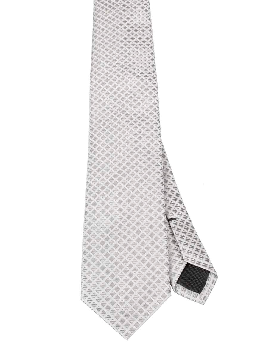 Corbata regular de seda estampado a cuadros para hombre