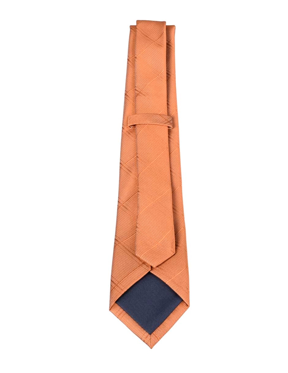 Corbata regular de seda estampado a cuadros para hombre 3