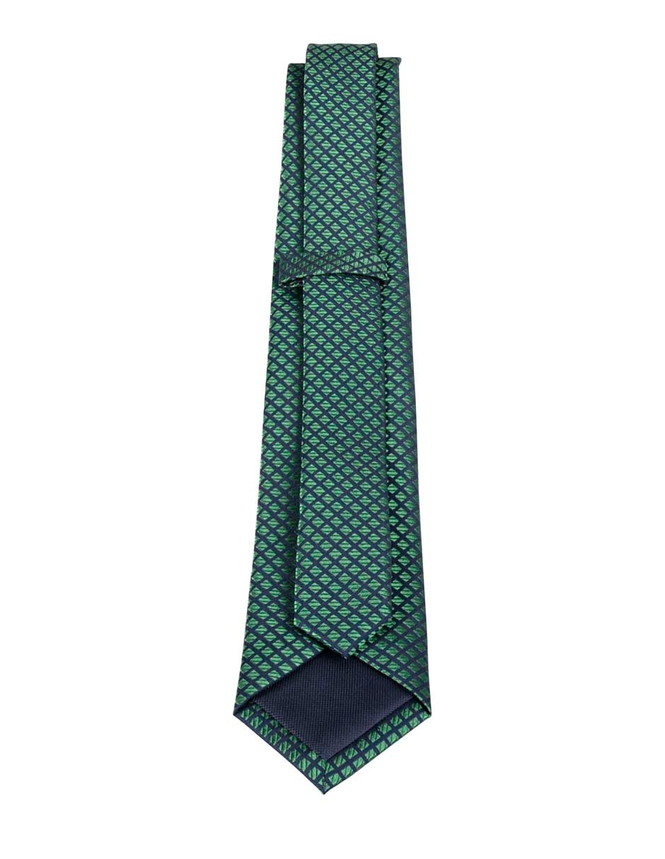 Corbata regular de seda estampado a cuadros para hombre 3