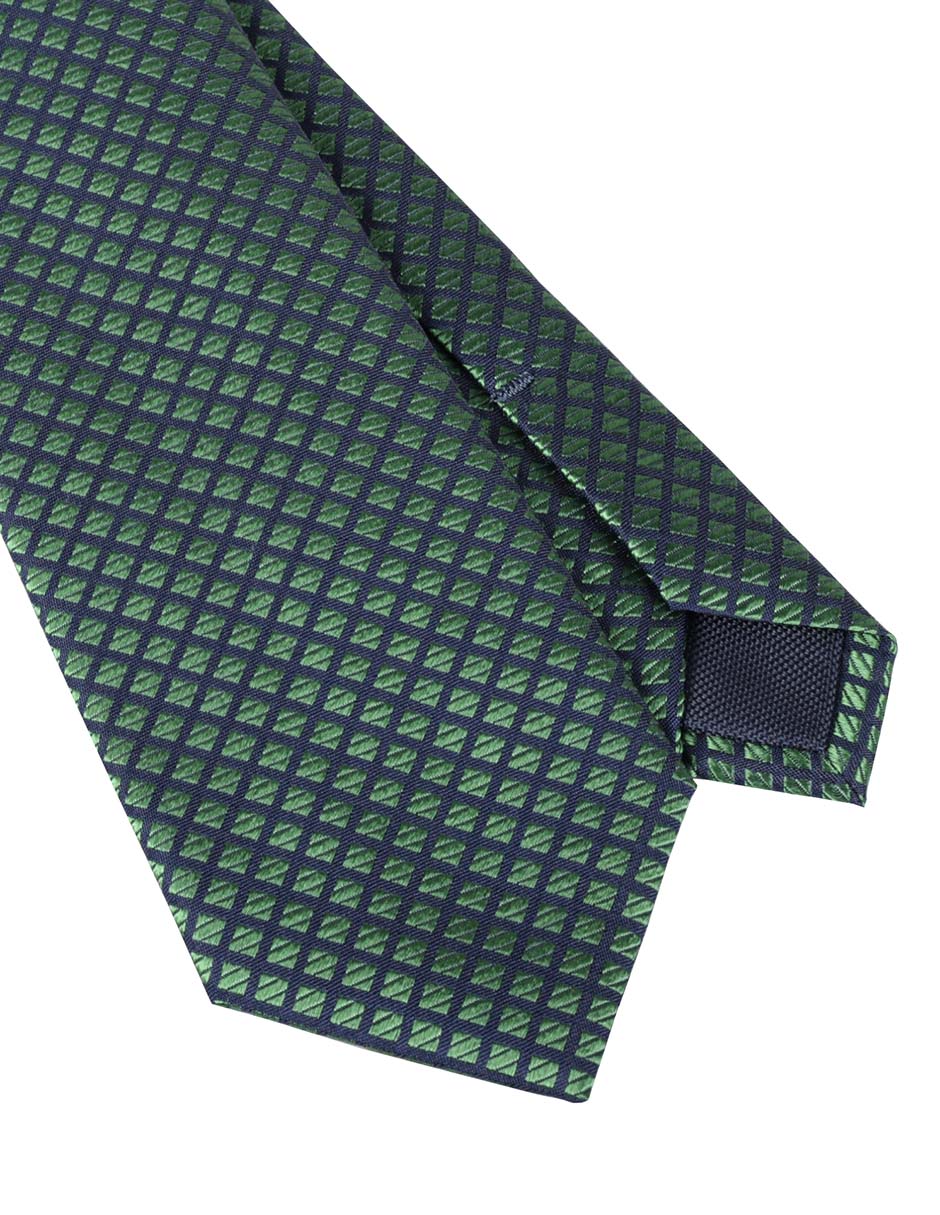Corbata regular de seda estampado a cuadros para hombre 2