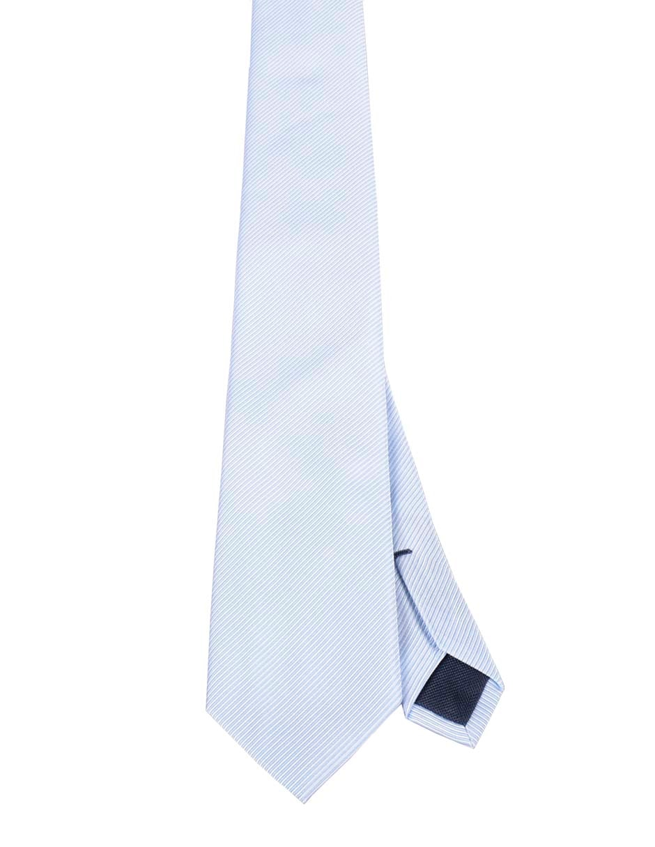 Corbata regular de seda estampado a rayas para hombre