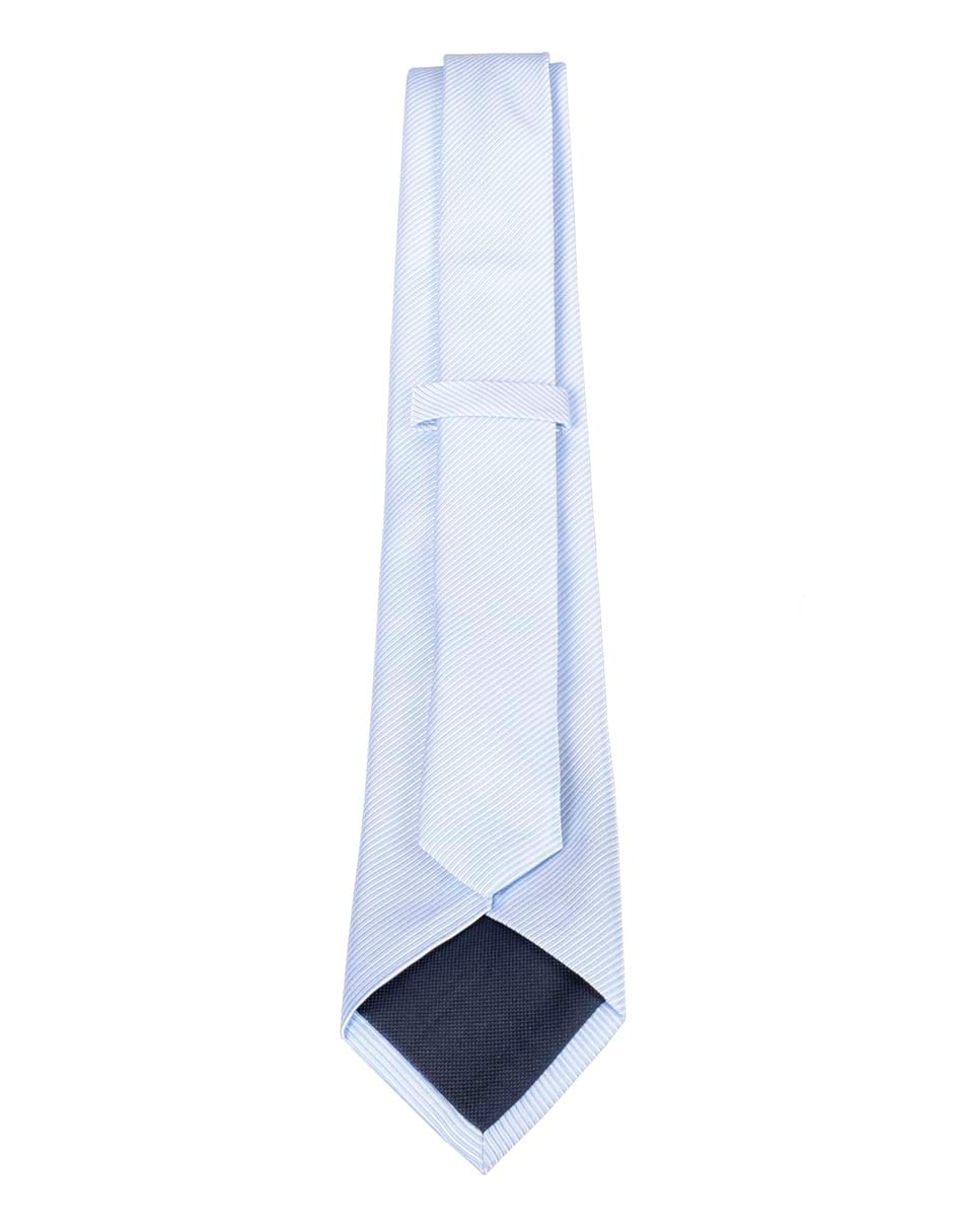 Corbata regular de seda estampado a rayas para hombre 3