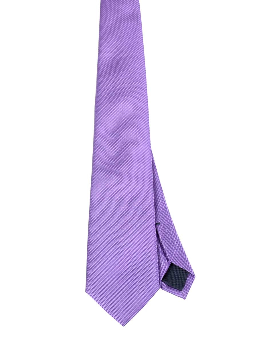 Corbata regular de seda estampado a rayas para hombre