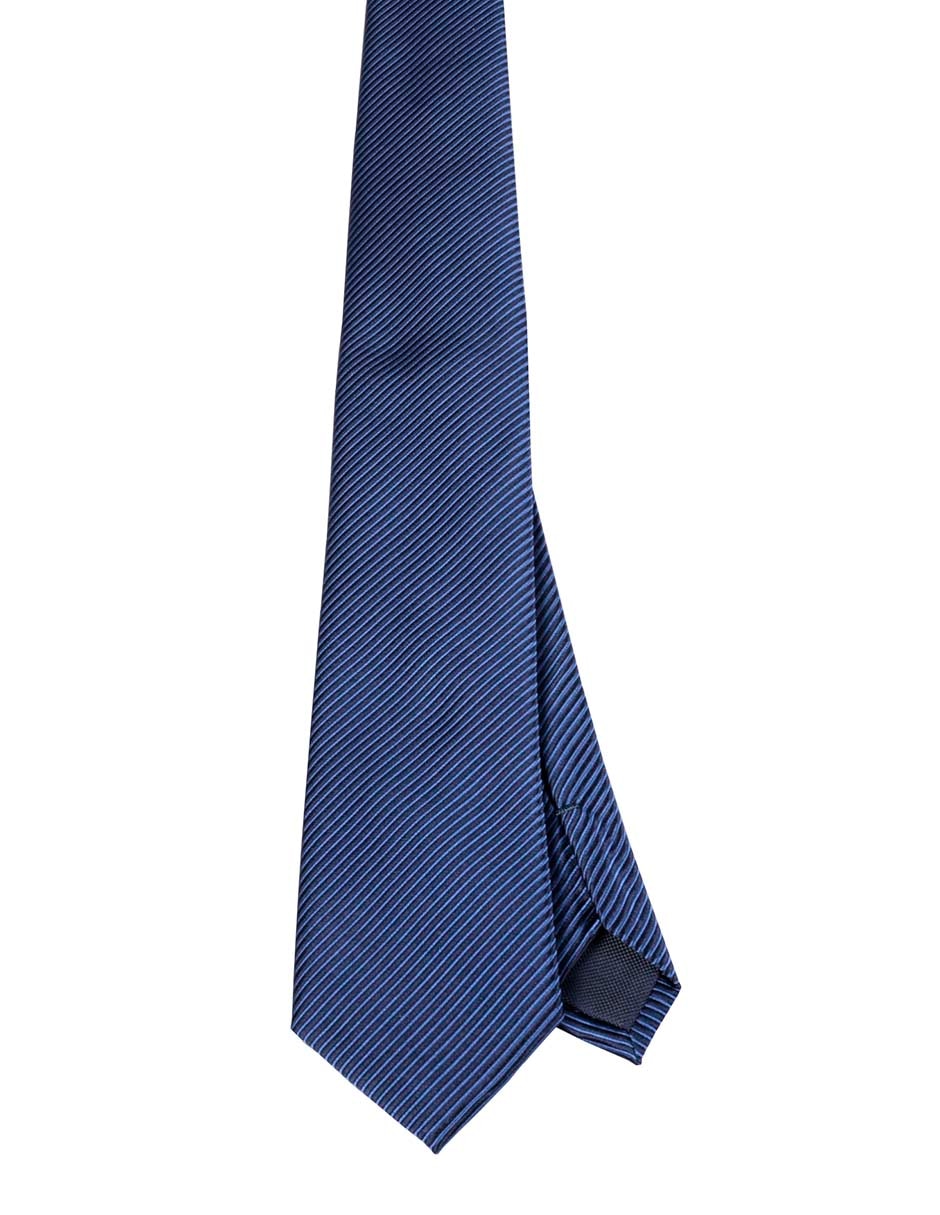 Corbata regular de seda estampado a rayas para hombre