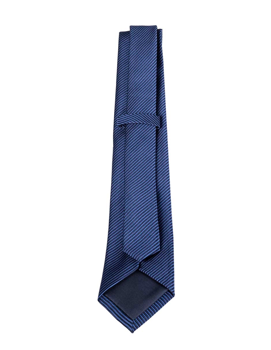 Corbata regular de seda estampado a rayas para hombre 3