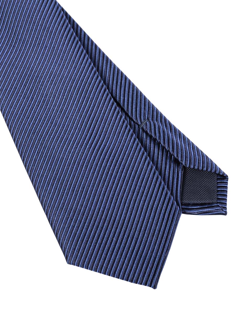 Corbata regular de seda estampado a rayas para hombre 2