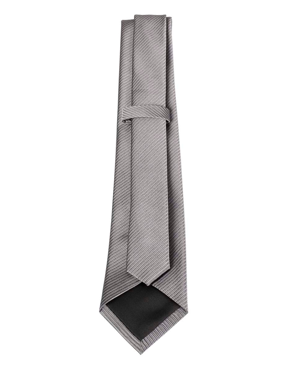 Corbata regular de seda estampado a rayas para hombre 3