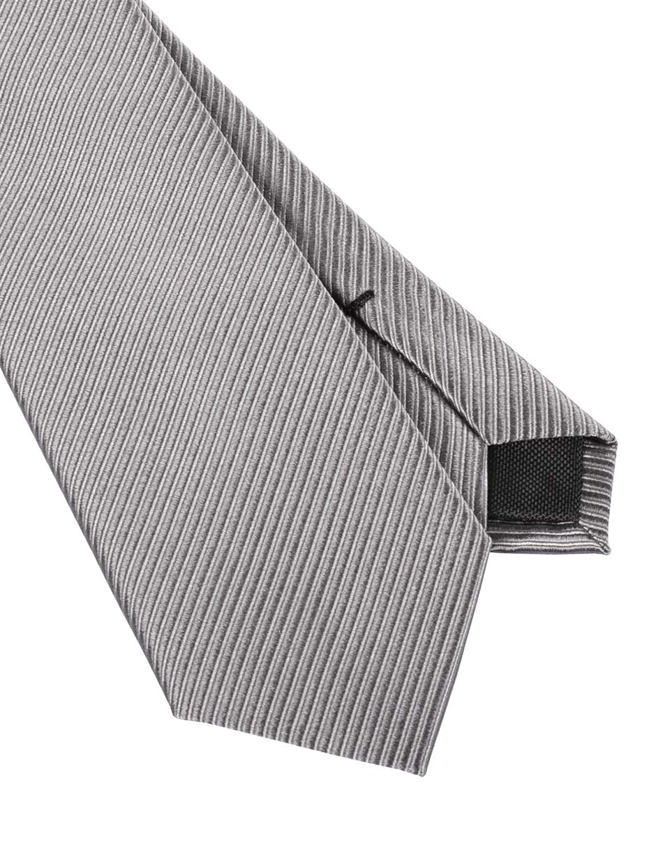 Corbata regular de seda estampado a rayas para hombre 2