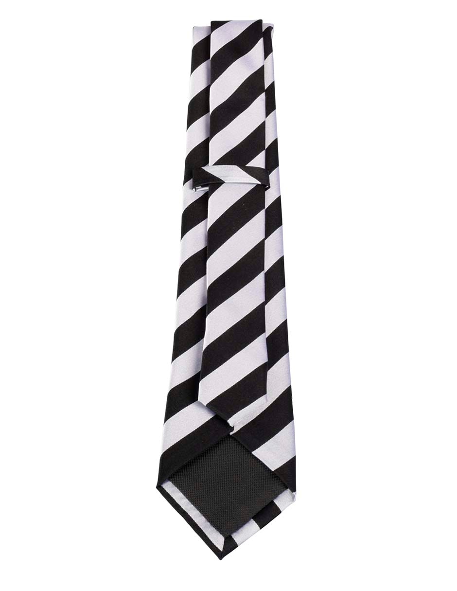 Corbata regular de seda estampado a rayas para hombre 3