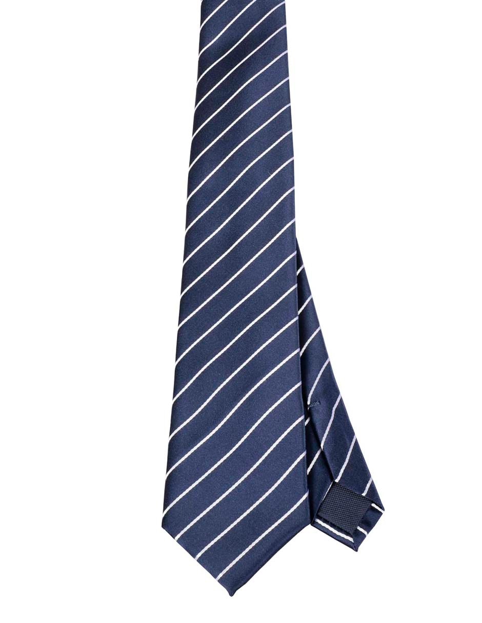 Corbata regular de seda estampado a rayas para hombre