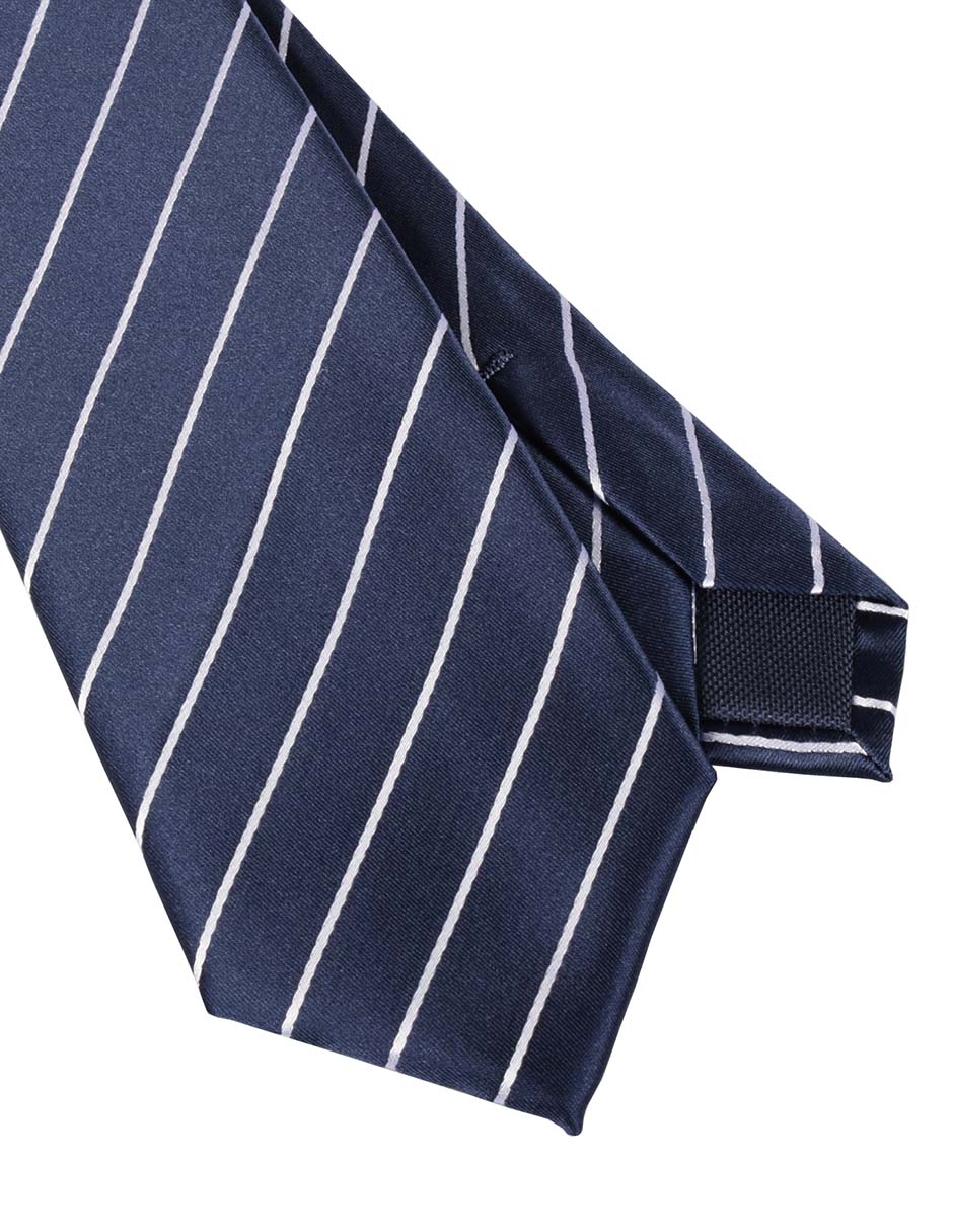 Corbata regular de seda estampado a rayas para hombre 2