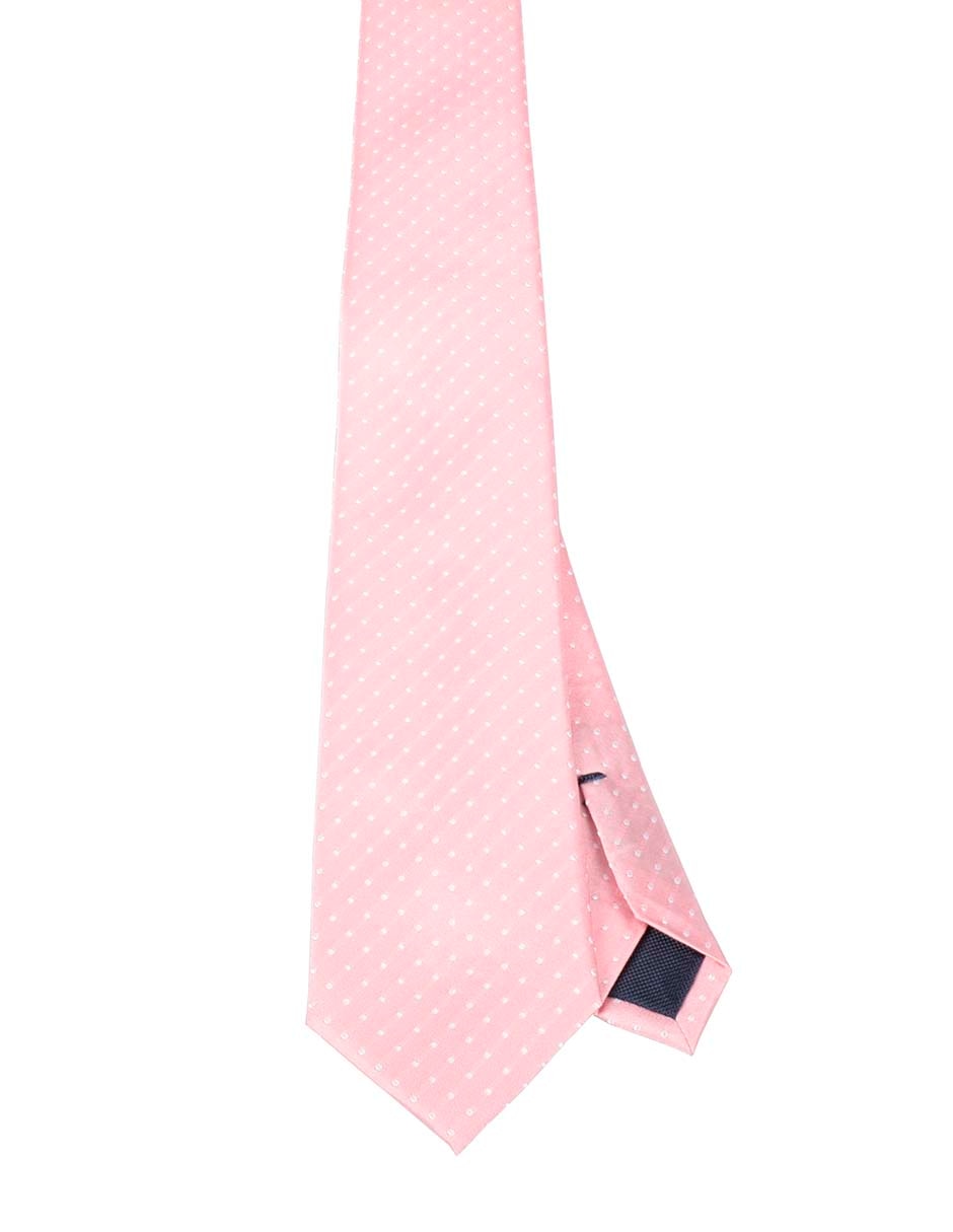 Corbata regular de seda estampado lunares para hombre