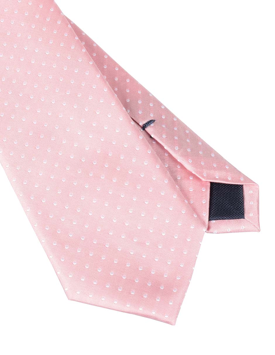Corbata regular de seda estampado lunares para hombre 2