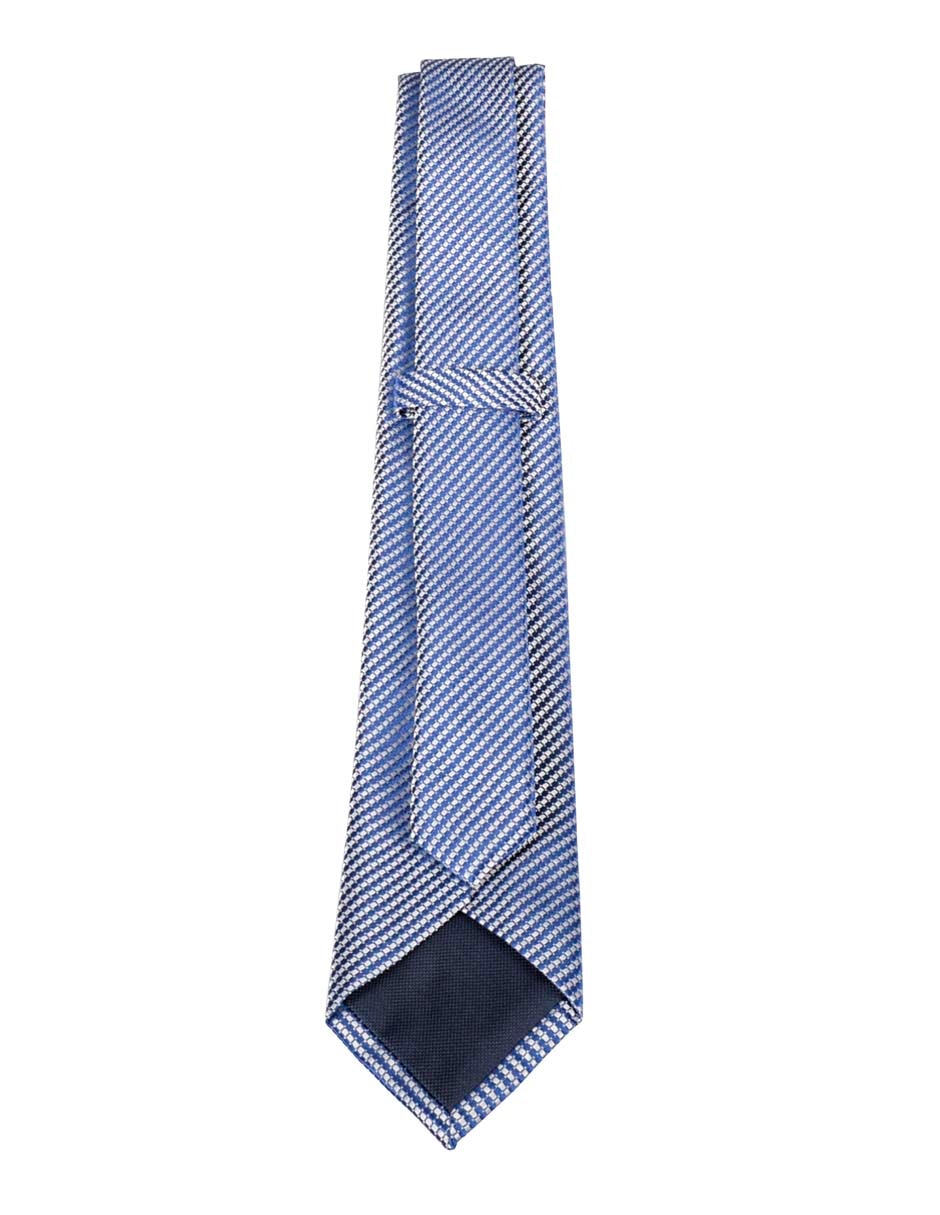 Corbata regular de seda estampado a cuadros para hombre 3