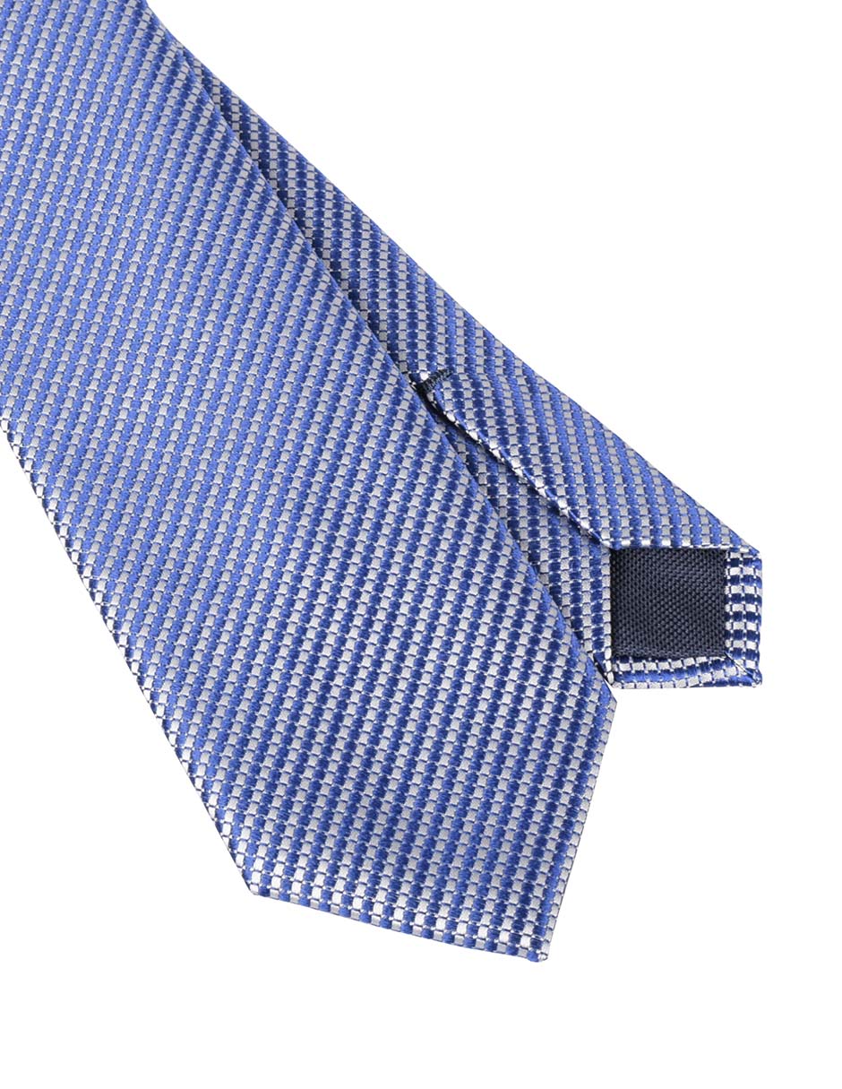 Corbata regular de seda estampado a cuadros para hombre 2