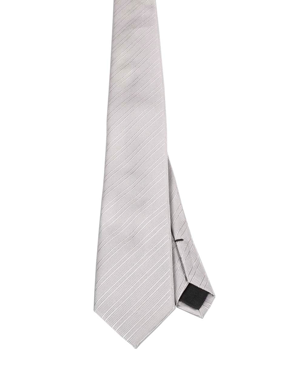 Corbata regular de seda estampado a rayas para hombre