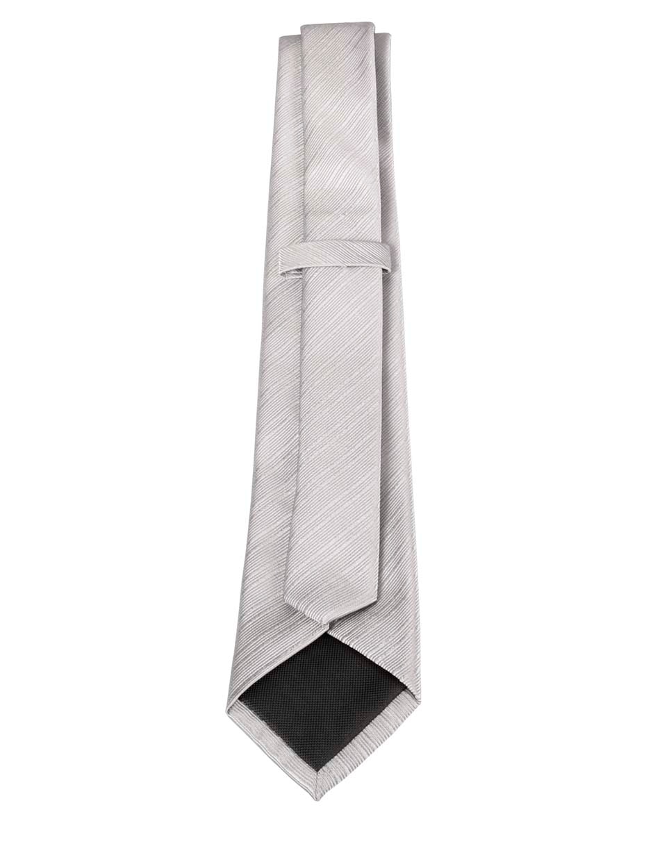 Corbata regular de seda estampado a rayas para hombre 3
