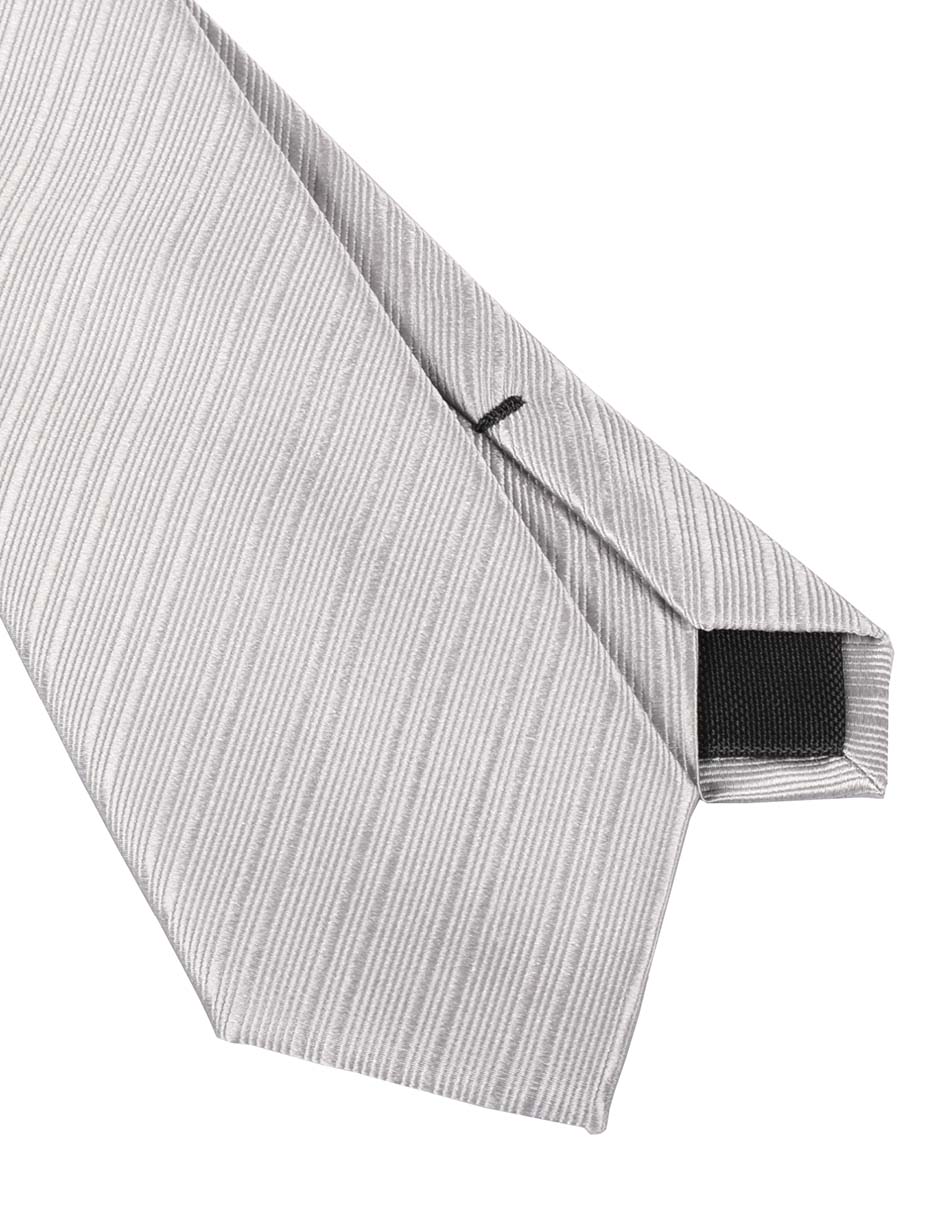 Corbata regular de seda estampado a rayas para hombre 2