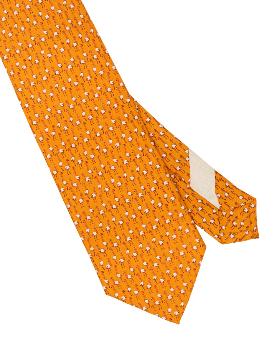 Corbata regular de seda estampado para hombre 4
