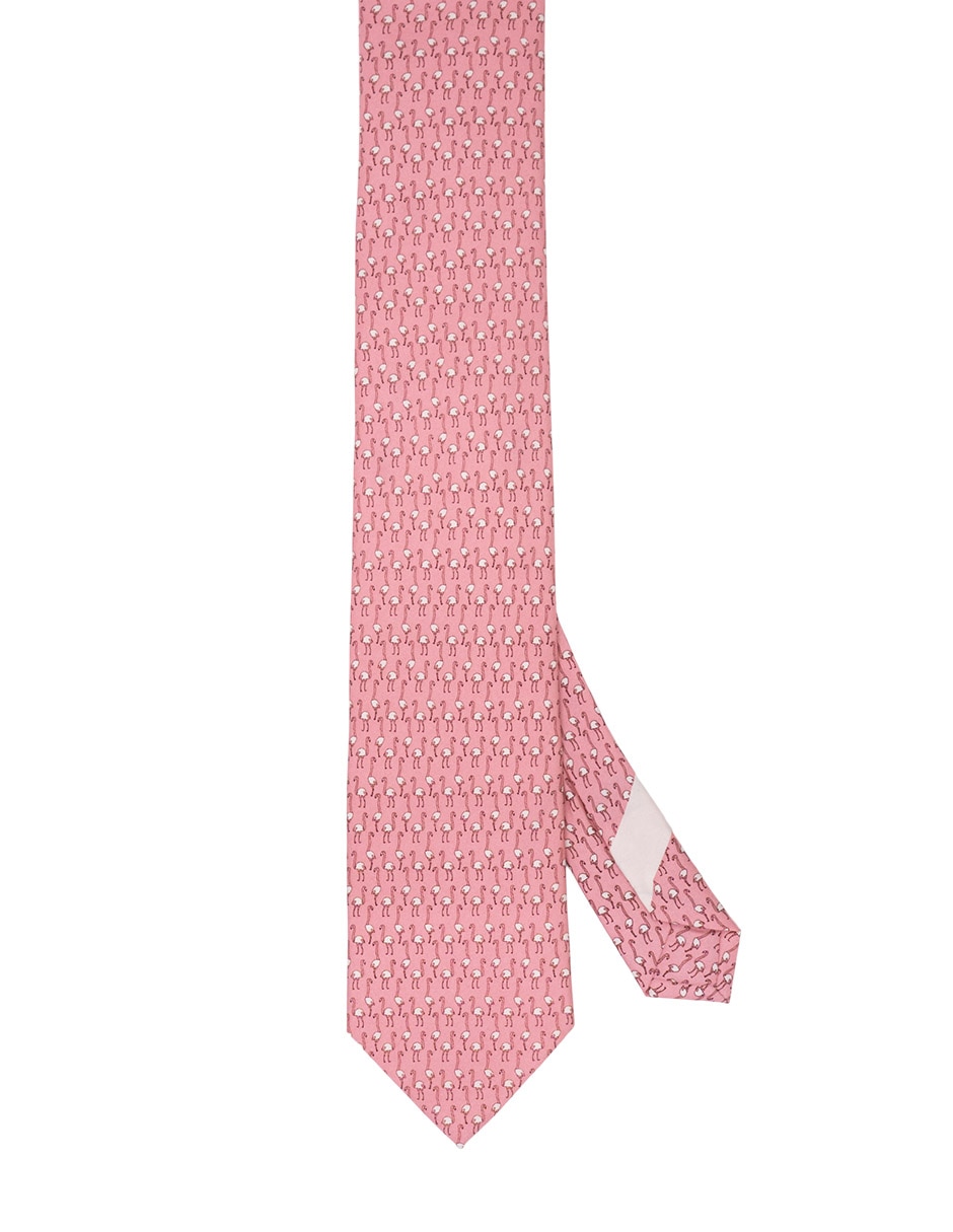 Corbata regular de seda estampado para hombre