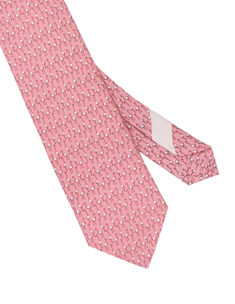 Corbata regular de seda estampado para hombre 2