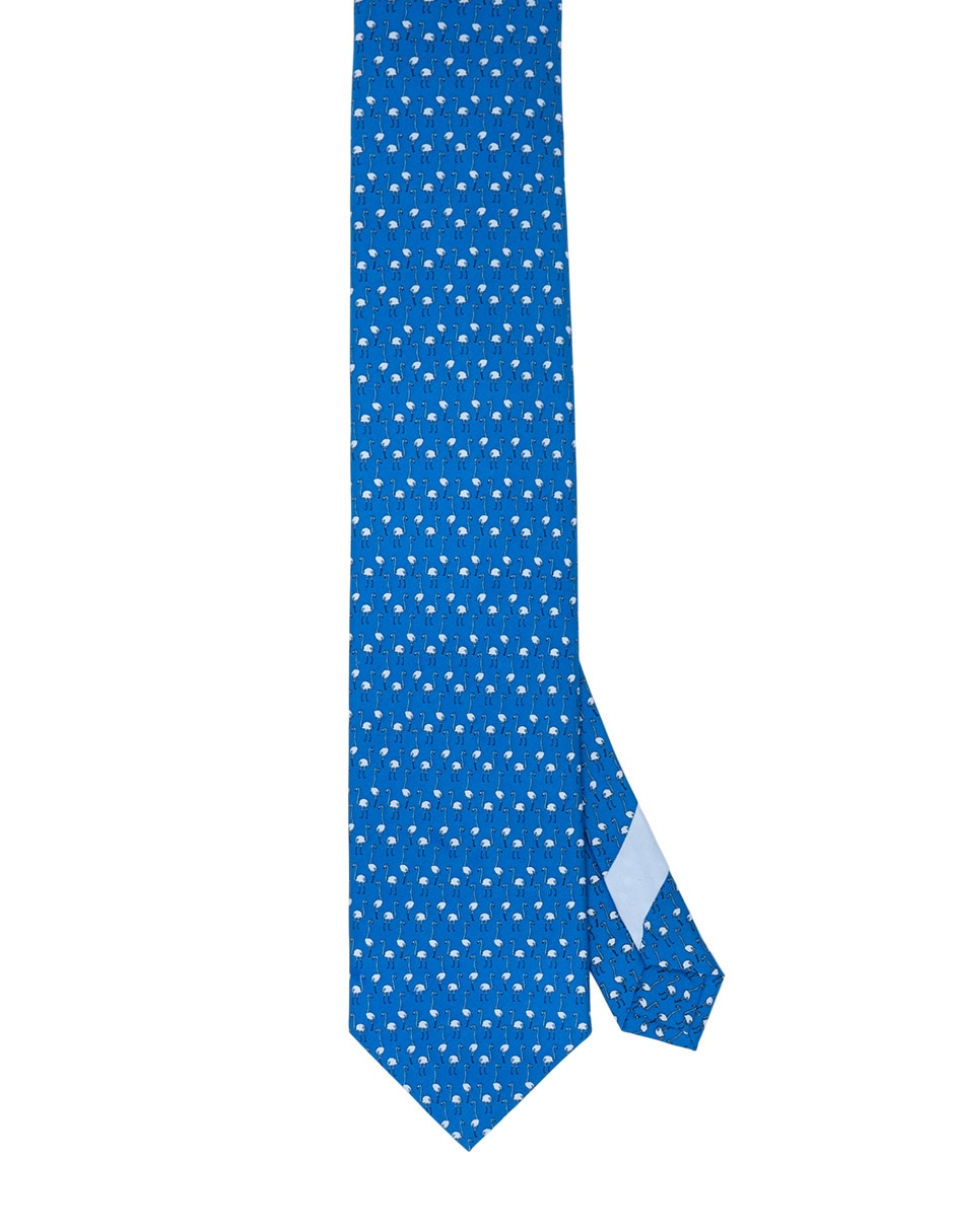 Corbata regular de seda estampado para hombre