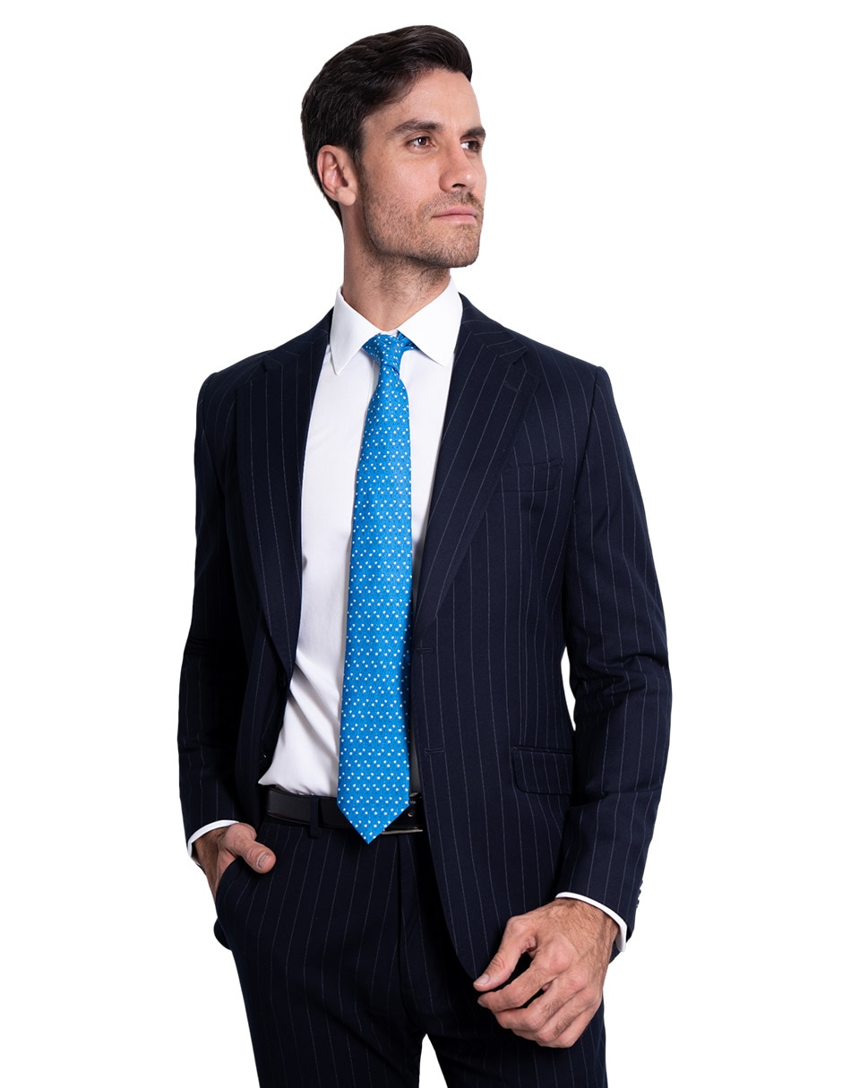Corbata regular de seda estampado para hombre 3