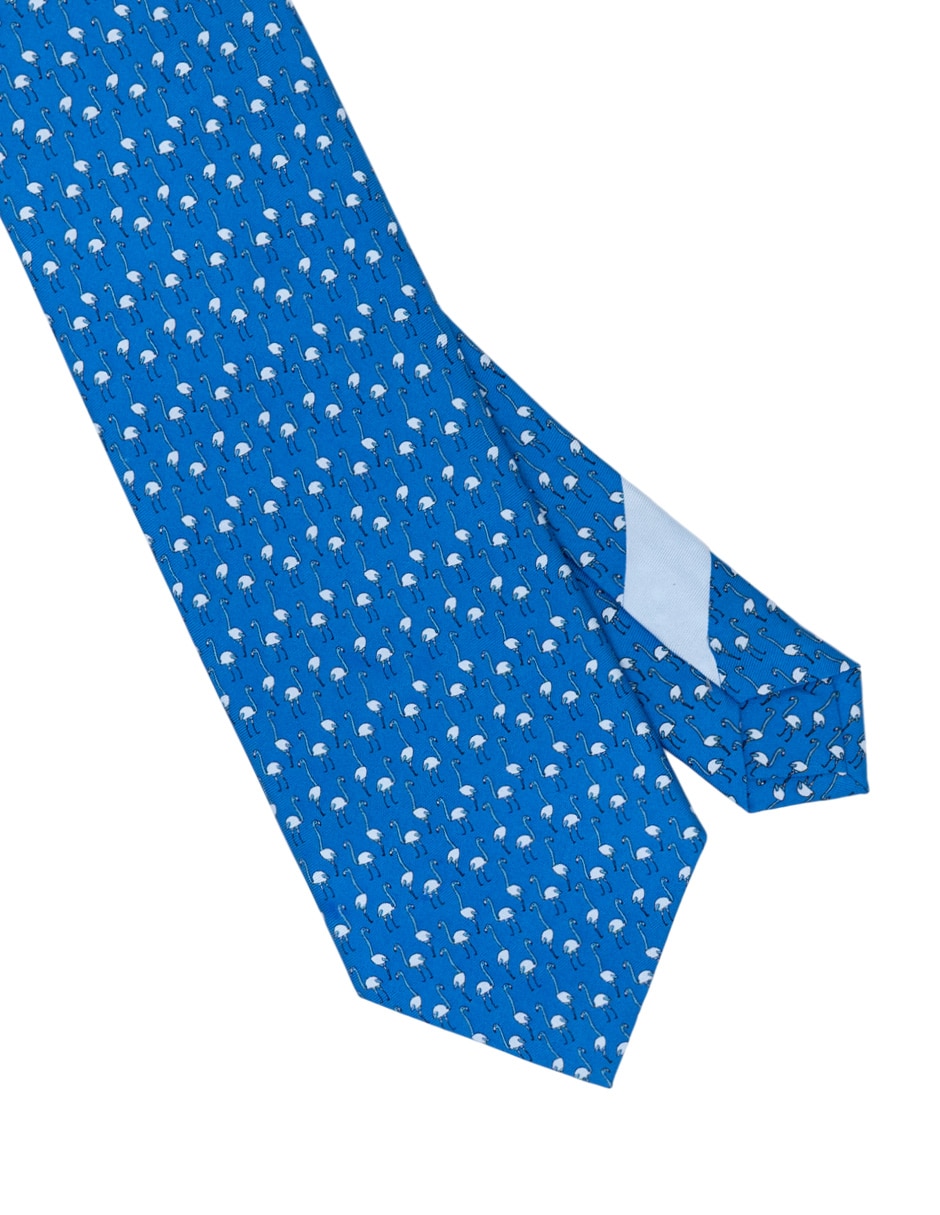 Corbata regular de seda estampado para hombre 2