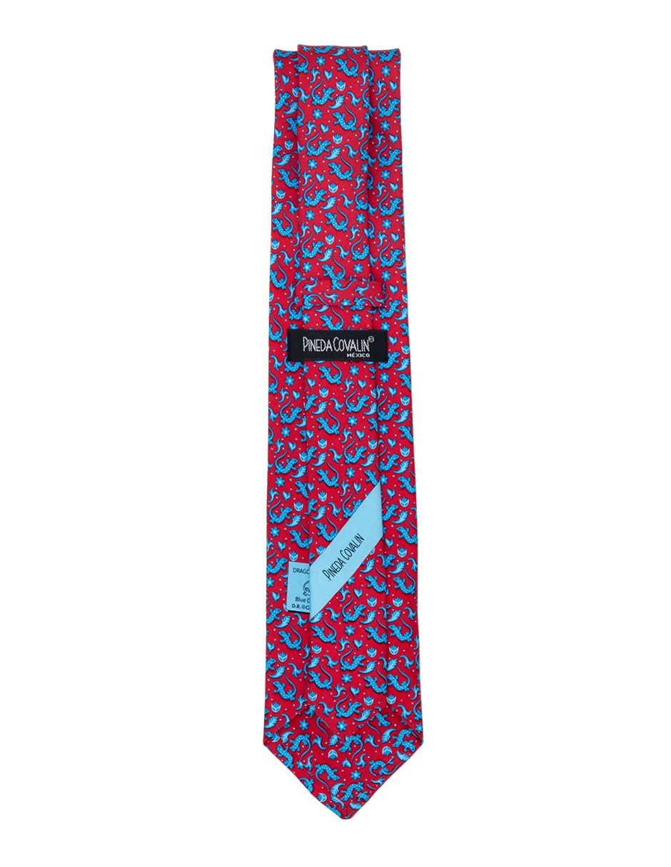 Corbata regular de seda estampado para hombre 4