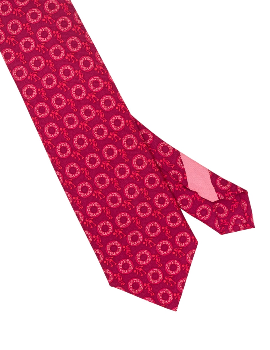Corbata regular de seda estampado para hombre 3