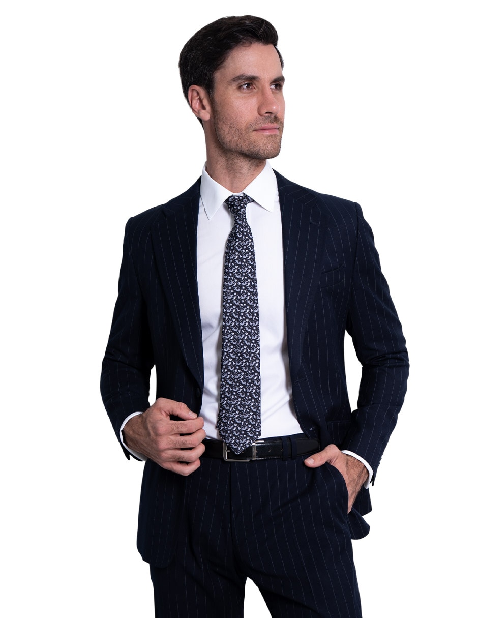 Corbata regular de seda estampado para hombre 3