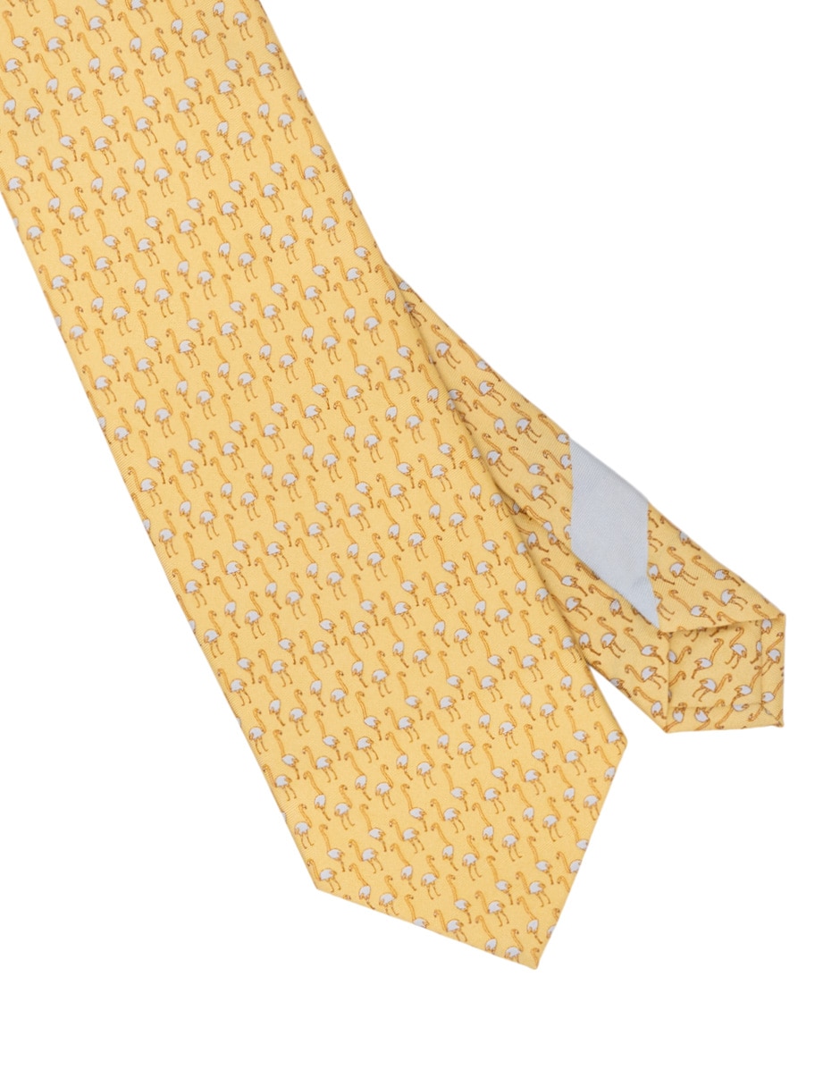 Corbata regular de seda estampado para hombre 3
