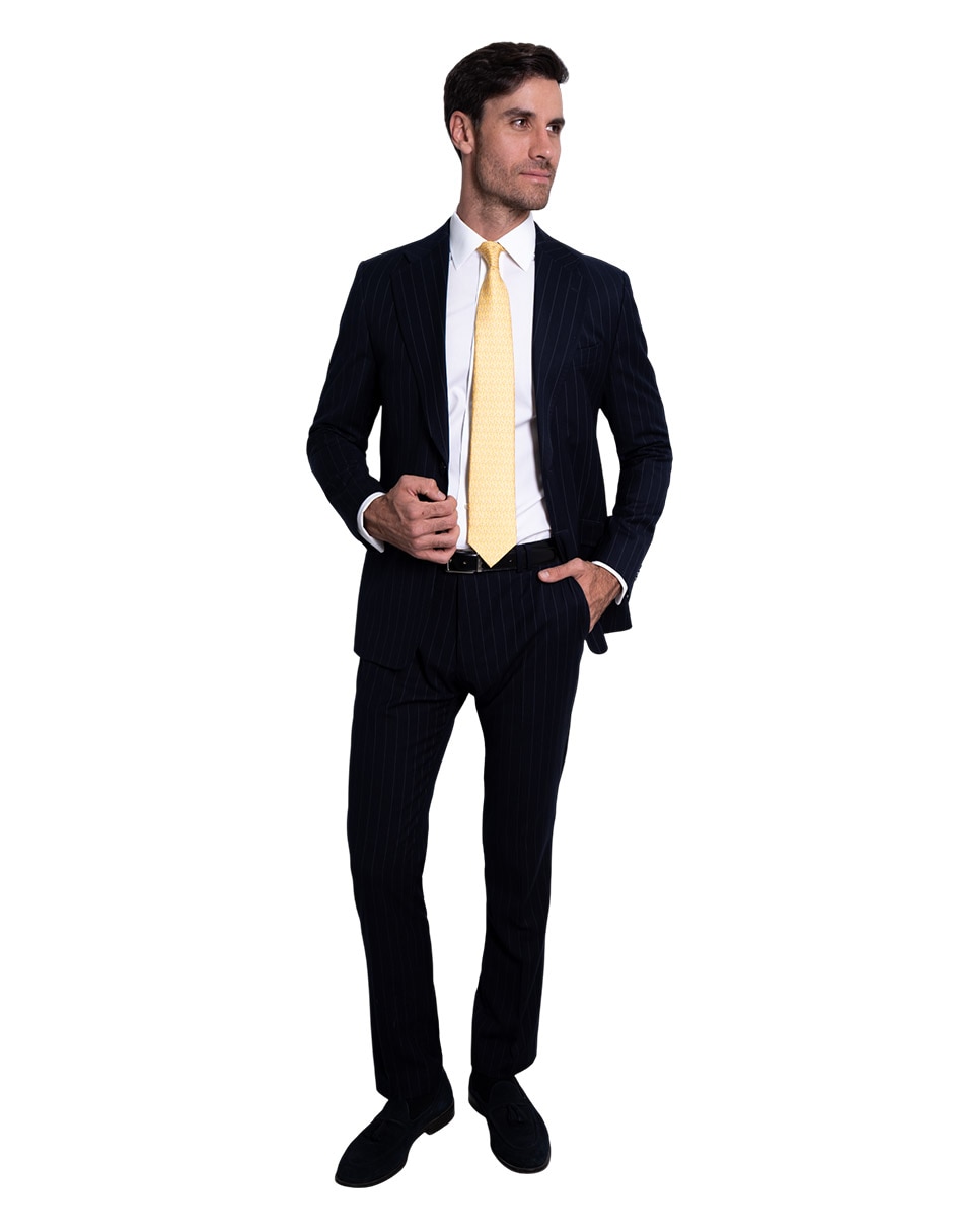 Corbata regular de seda estampado para hombre 2