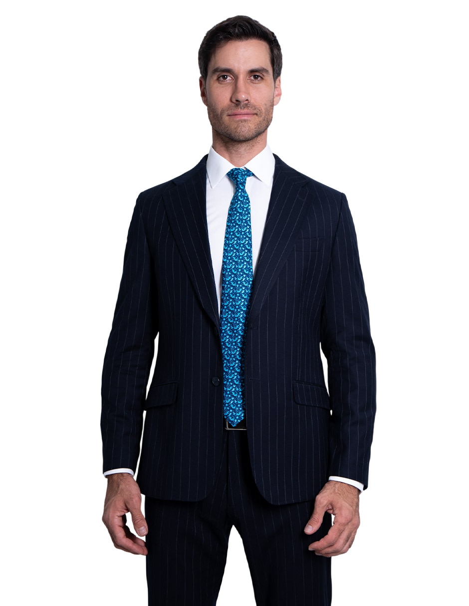 Corbata regular de seda estampado para hombre 2