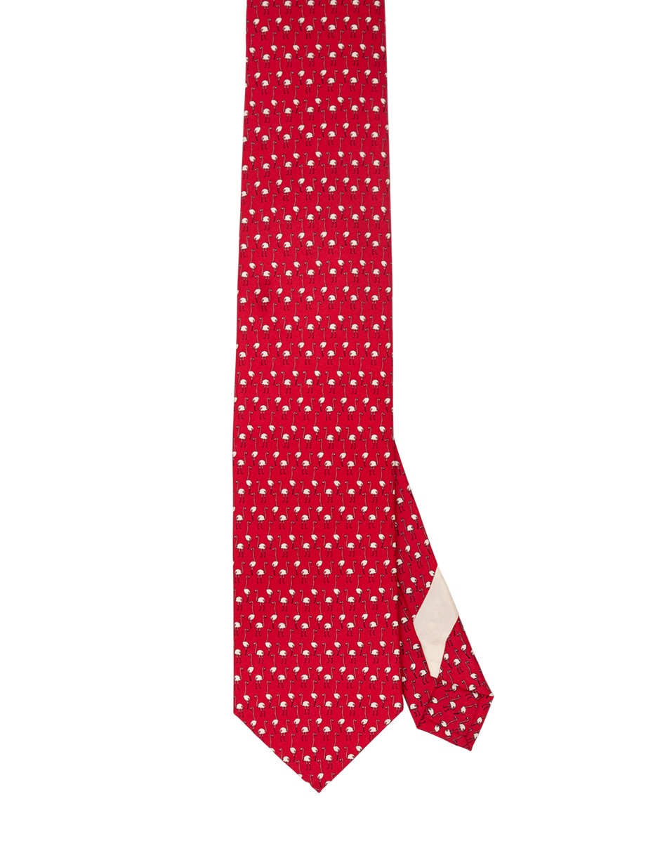 Corbata regular de seda estampado para hombre