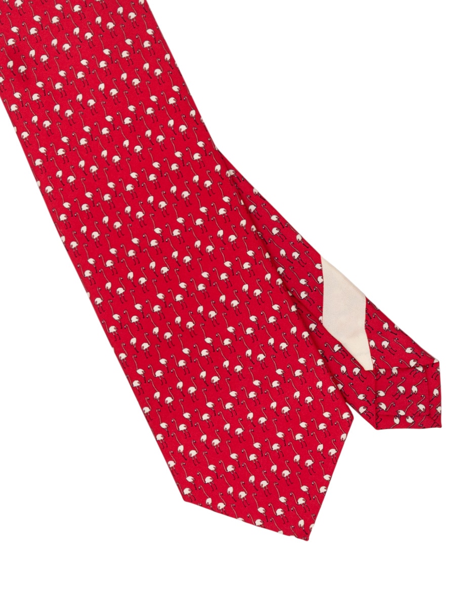 Corbata regular de seda estampado para hombre 4
