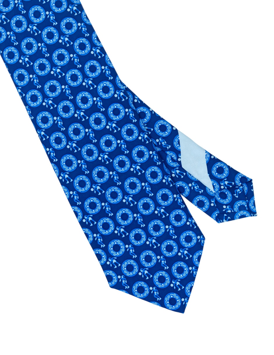 Corbata regular de seda estampado para hombre 4