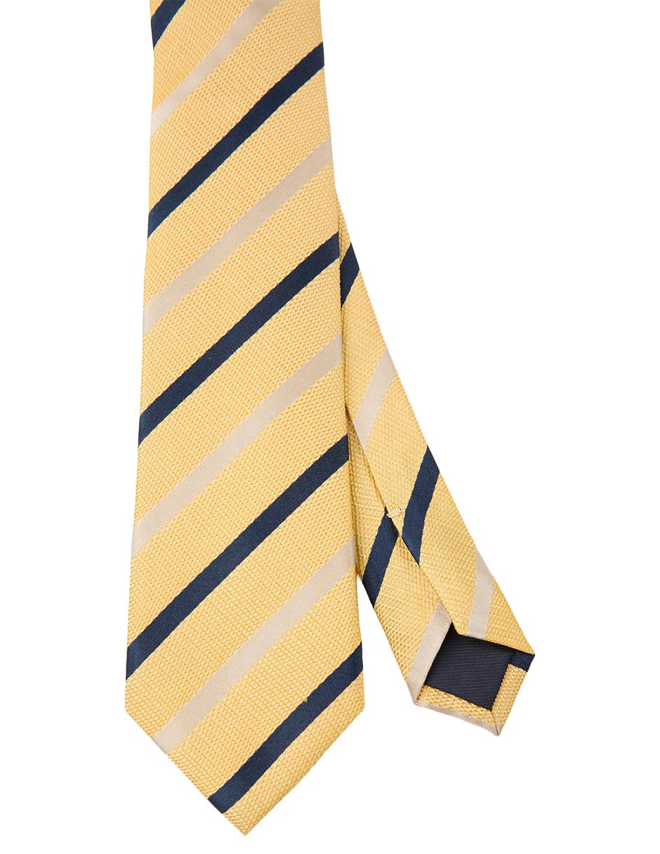 Corbata de seda estampado a rayas para hombre