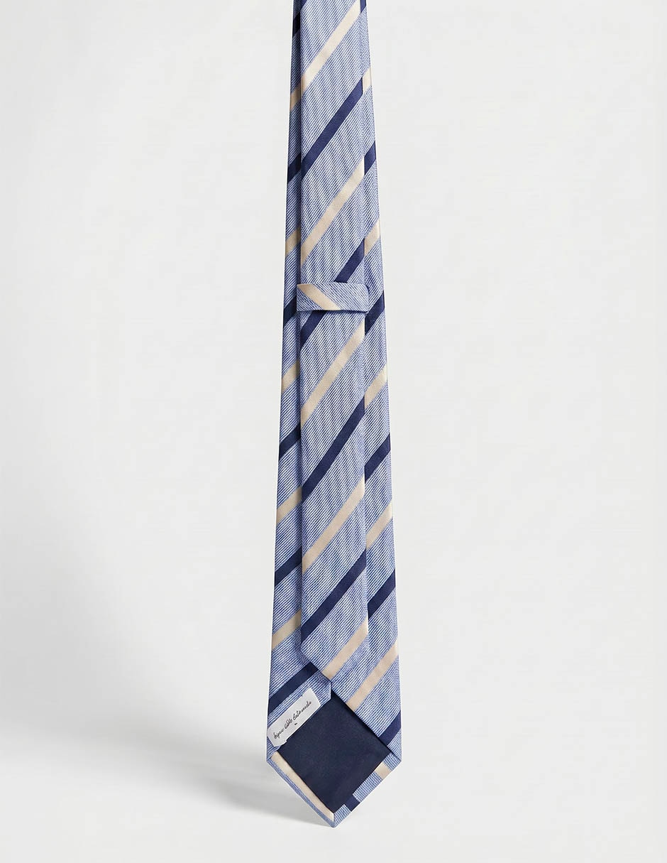 Corbata de seda estampado a rayas para hombre 2