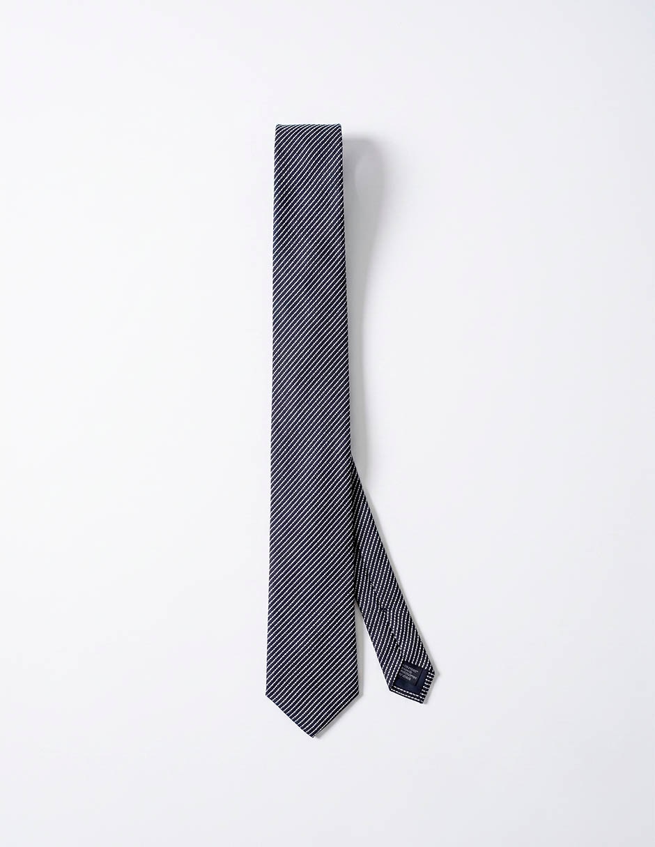 Corbata de seda estampado a rayas para hombre